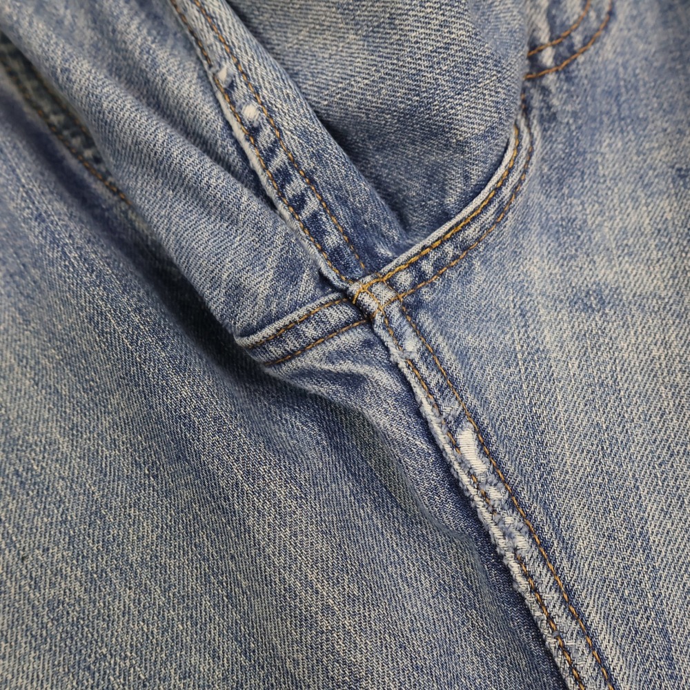 Levi's 569 Loose Straight Jeans 36x32 Baggy Y2K Mid Wash Blue Denim Whiskers - Picture 10 of 16